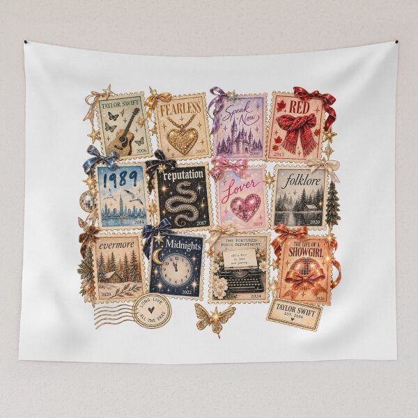 Item preview, Taylor Swift Album Eras Vintage Stamps STICKER PACK designed and sold by taylorvinyls.