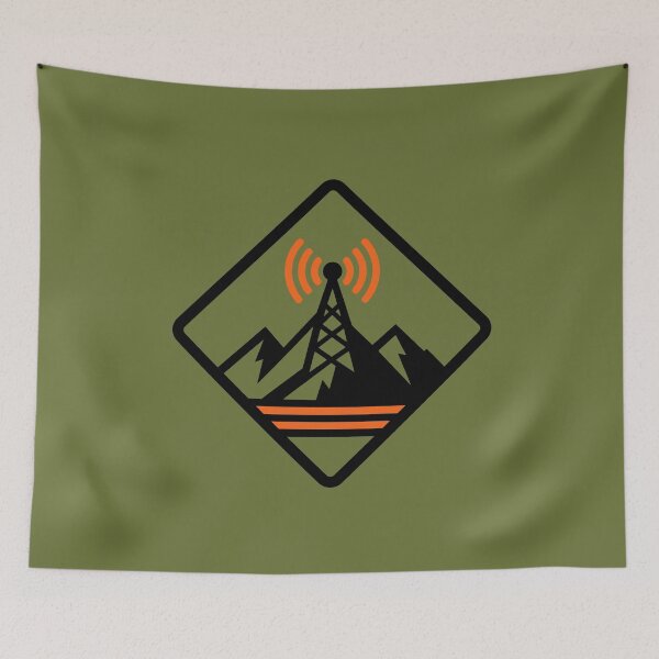 Item preview, Ham Radio Logo Mountain Tower Signal Outdoor Emblem designed and sold by AnnSign.