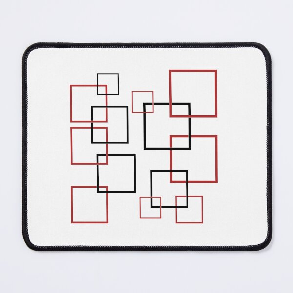 Item preview, Minimalist Red Geometric Squares – Modern Abstract Line Art designed and sold by JOHN44ART.