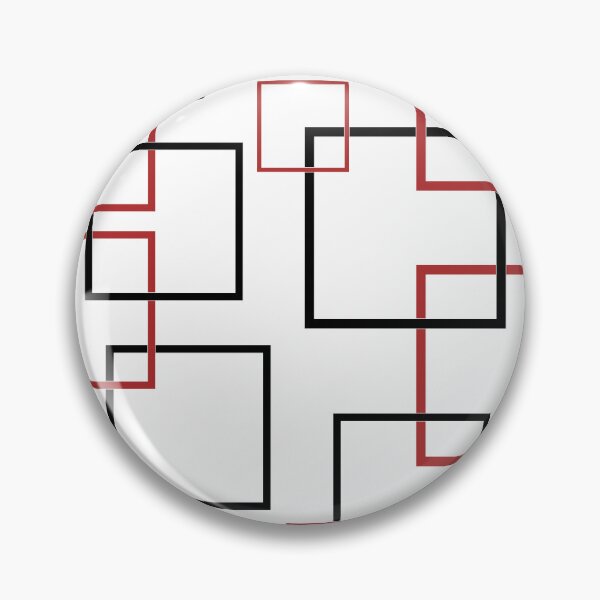 Item preview, Minimalist Red Geometric Squares – Modern Abstract Line Art designed and sold by JOHN44ART.