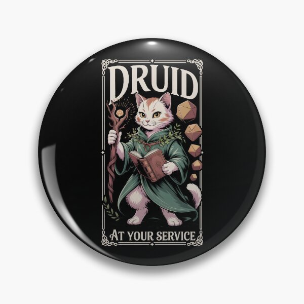 Item preview, Druid RPG class cat druid designed and sold by Boardgameo.