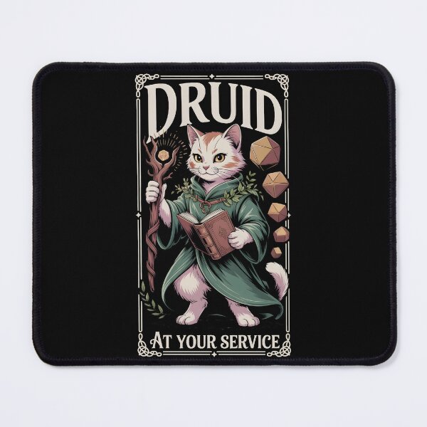 Item preview, Druid RPG class cat druid designed and sold by Boardgameo.
