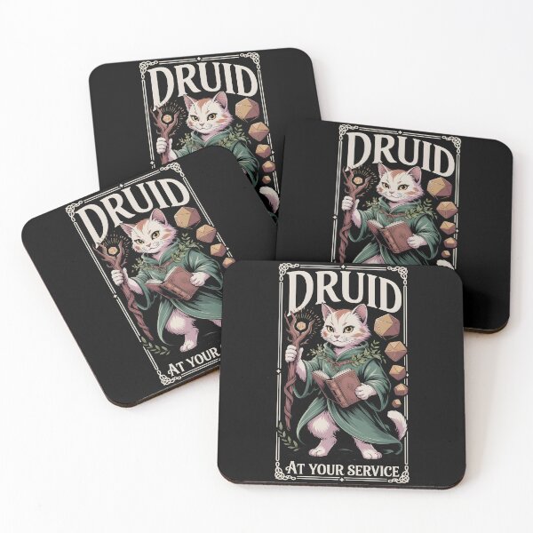 Item preview, Druid RPG class cat druid designed and sold by Boardgameo.