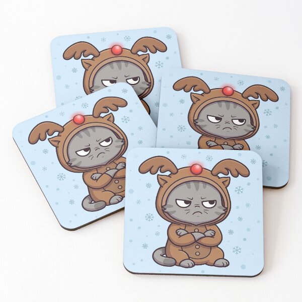 Item preview, Grumpy Reindeer Kitten: Dear Santa, Define Nice designed and sold by Odd-jack.