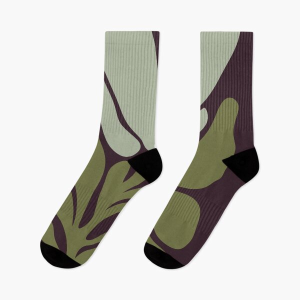 Item preview, Floral Forms 05 | Dark Plum Sage Green Minimalist Abstract Botanicals designed and sold by MarleneCanto.