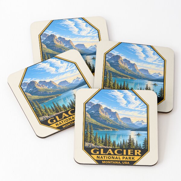Item preview, Glacier National Park Sticker designed and sold by Gideon Emmerich.