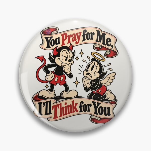 Item preview, You Pray for Me, I’ll Think for You – Funny Vintage 1930s Cartoon T-Shirt designed and sold by Preston Meyers Designs.