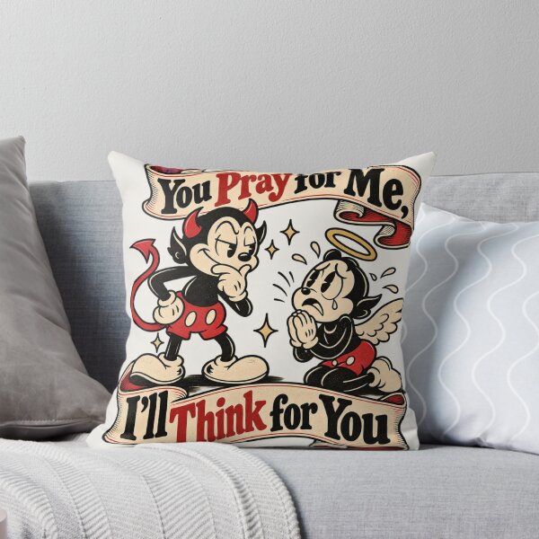 Item preview, You Pray for Me, I’ll Think for You – Funny Vintage 1930s Cartoon T-Shirt designed and sold by Preston Meyers Designs.