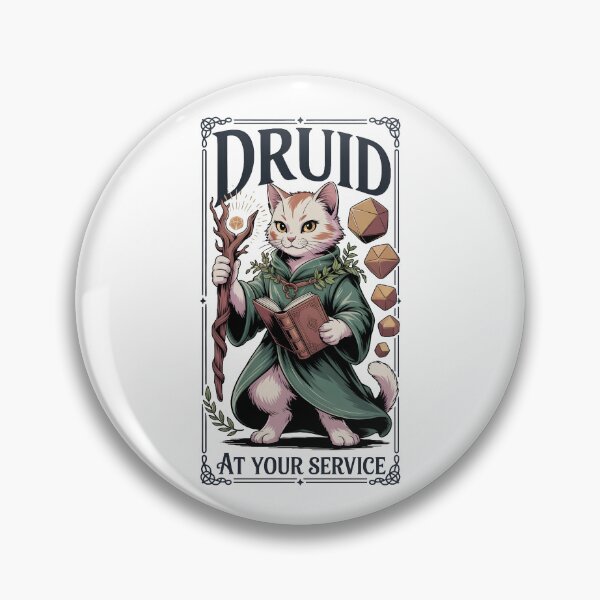 Item preview, Druid RPG class cat druid designed and sold by Boardgameo.