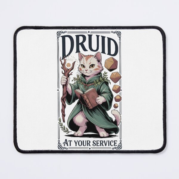 Item preview, Druid RPG class cat druid designed and sold by Boardgameo.