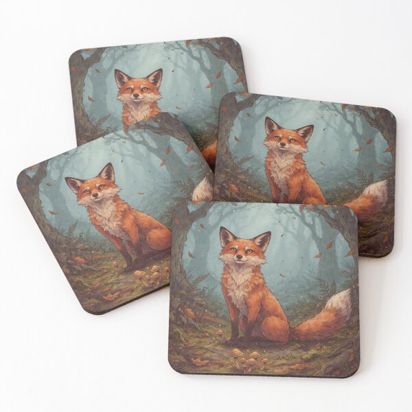 Item preview, Mystical Autumn Fox Spirit – Enchanted Woodland Fantasy Art designed and sold by JanjjaSoulInk.