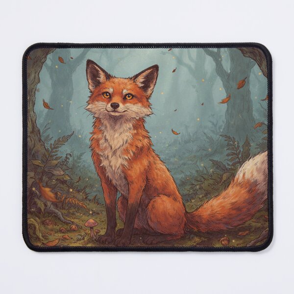 Item preview, Mystical Autumn Fox Spirit – Enchanted Woodland Fantasy Art designed and sold by JanjjaSoulInk.