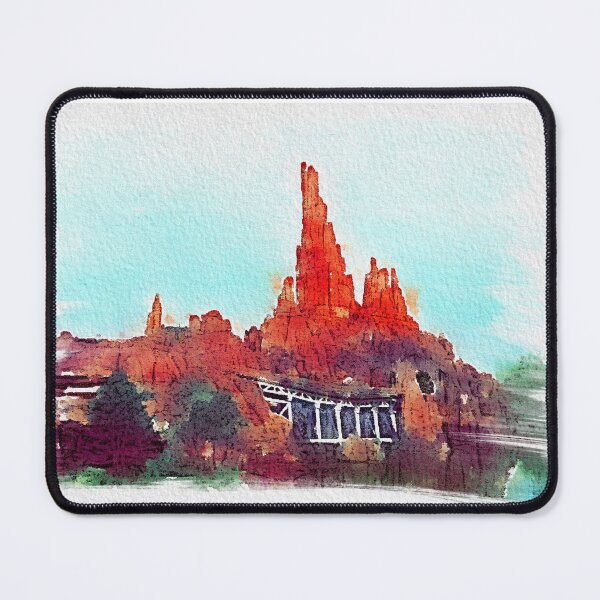 Item preview, Big Thunder Mountain Illustration - Frontierland Mine Train (Theme Park Fan Art) designed and sold by FoolishDreamers.