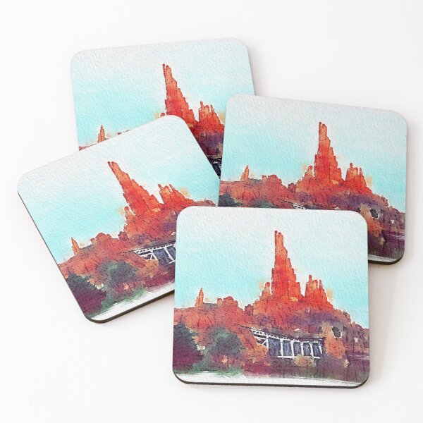 Item preview, Big Thunder Mountain Illustration - Frontierland Mine Train (Theme Park Fan Art) designed and sold by FoolishDreamers.