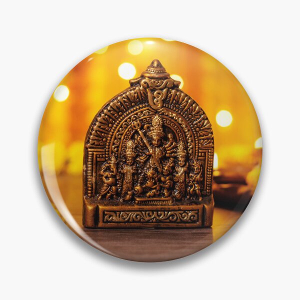 Item preview, Maa Durga in Golden Light – Durga Puja Art designed and sold by Tuhin S Polley.