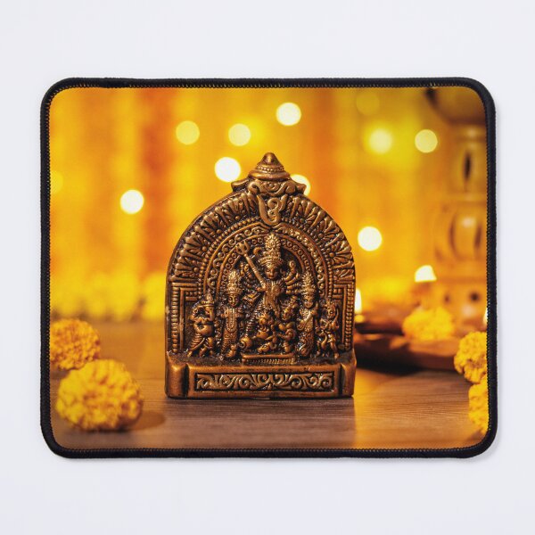 Item preview, Maa Durga in Golden Light – Durga Puja Art designed and sold by Tuhin S Polley.