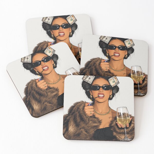 Item preview, Money Aesthetic Rich Girl Cartoon Illustration  Luxury Glamour Woman designed and sold by EatPrayLive.