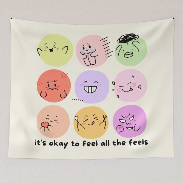 Item preview, It's Okay To Feel All The Feels designed and sold by PeachyLitchi.