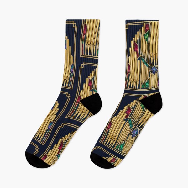 Item preview, Art Deco Organ Pipe Stained Glass AI Illustration designed and sold by pinkal.