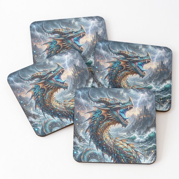 Item preview, Leviathan - Epic Sea Dragon Fantasy Art designed and sold by Lucid Dream Pixel.