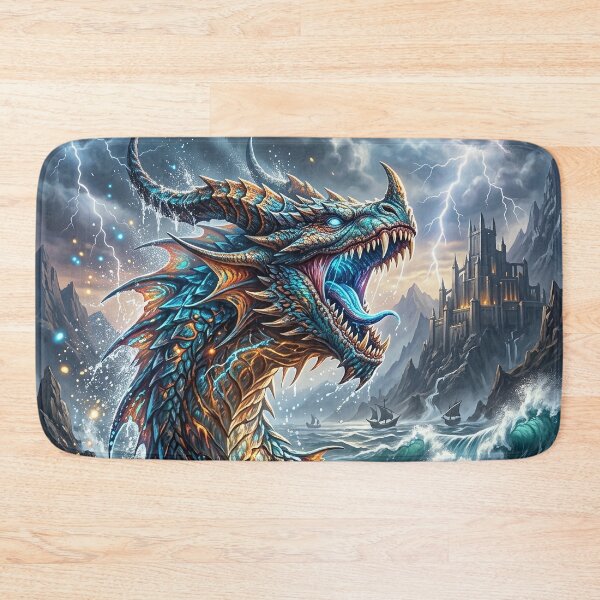 Item preview, Leviathan - Epic Sea Dragon Fantasy Art designed and sold by Lucid Dream Pixel.