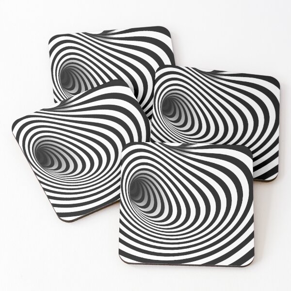 Item preview, Black and White Optical Illusion Spiral Hypnotic Design designed and sold by artistwill.