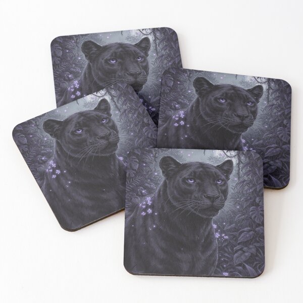 Item preview, Mystical Panther Spirit – Dark Fantasy Magical Animal Art designed and sold by JanjjaSoulInk.