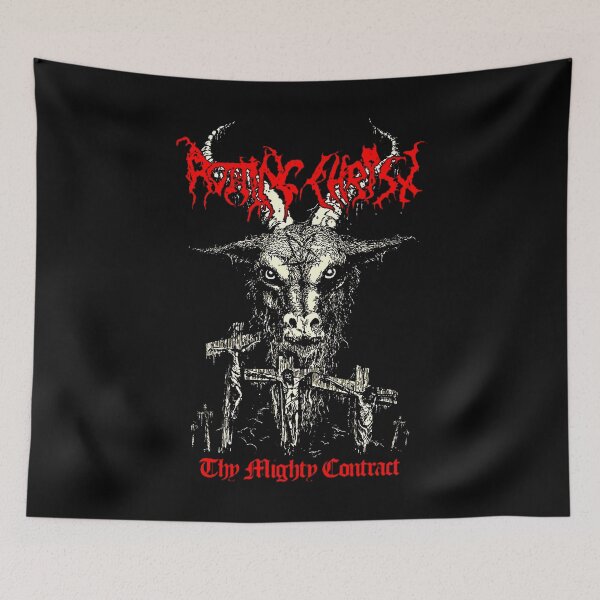 Item preview, Dark Metal Satan Head With Horns designed and sold by nerdyygraphic.