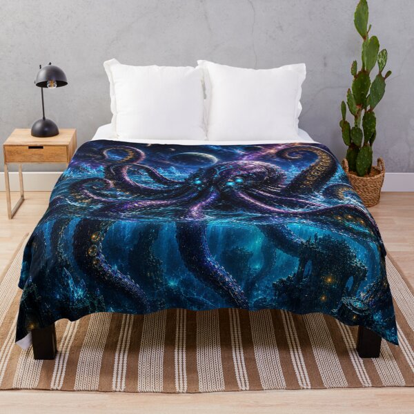 Item preview, Abyssal Cosmic Kraken – Guardian of the Stellar Ocean designed and sold by ZYVARENNE.