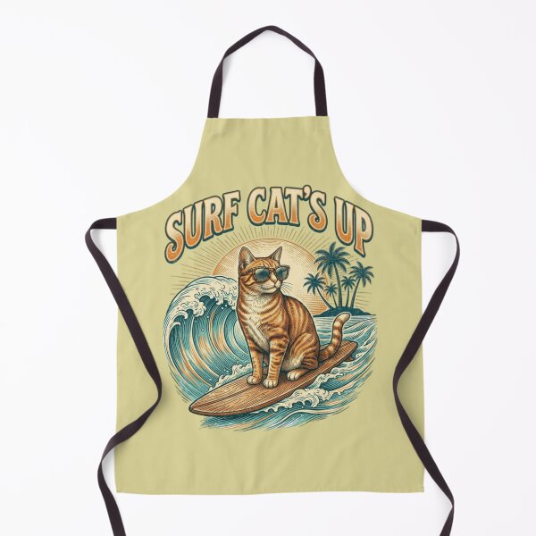 Item preview, Surf Cat's Up Funny Surfing designed and sold by FurRealStudioCo.