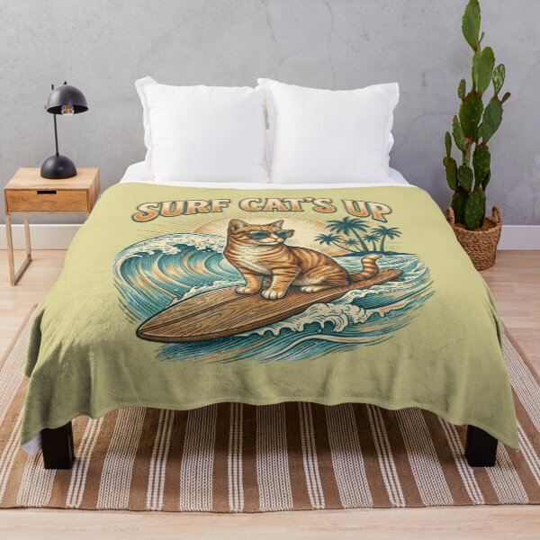 Item preview, Surf Cat's Up Funny Surfing designed and sold by FurRealStudioCo.