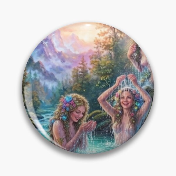 Item preview, Water Nymphs in the Enchanted Forest: The Joy of Nature designed and sold by SodhaIqbalKasam.