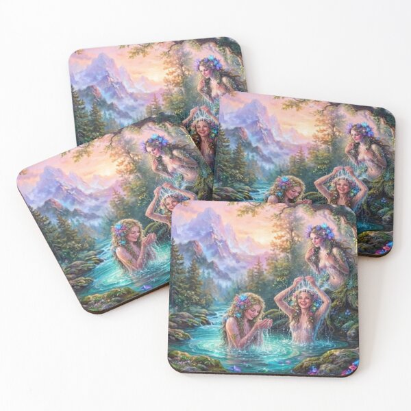 Item preview, Water Nymphs in the Enchanted Forest: The Joy of Nature designed and sold by SodhaIqbalKasam.