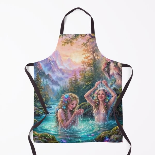 Item preview, Water Nymphs in the Enchanted Forest: The Joy of Nature designed and sold by SodhaIqbalKasam.