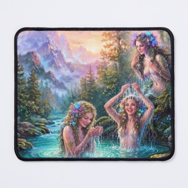 Item preview, Water Nymphs in the Enchanted Forest: The Joy of Nature designed and sold by SodhaIqbalKasam.