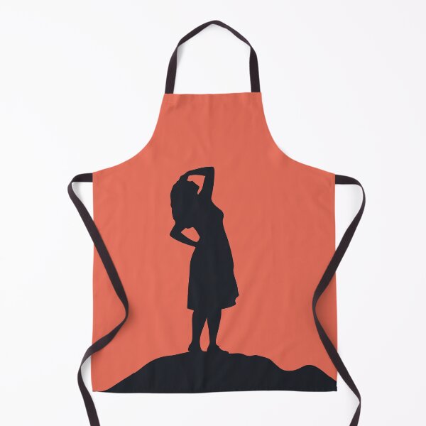 Item preview, Hilltop Sunset Silhouette Woman Standing Against a Golden Orange Sky designed and sold by AtonuHaque.