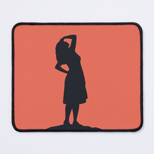 Item preview, Hilltop Sunset Silhouette Woman Standing Against a Golden Orange Sky designed and sold by AtonuHaque.