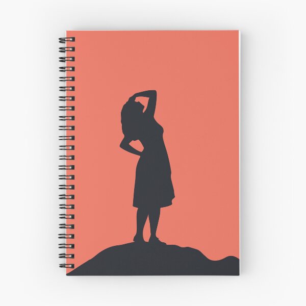 Item preview, Hilltop Sunset Silhouette Woman Standing Against a Golden Orange Sky designed and sold by AtonuHaque.