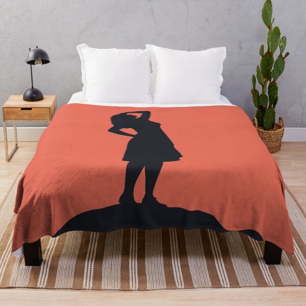 Item preview, Hilltop Sunset Silhouette Woman Standing Against a Golden Orange Sky designed and sold by AtonuHaque.