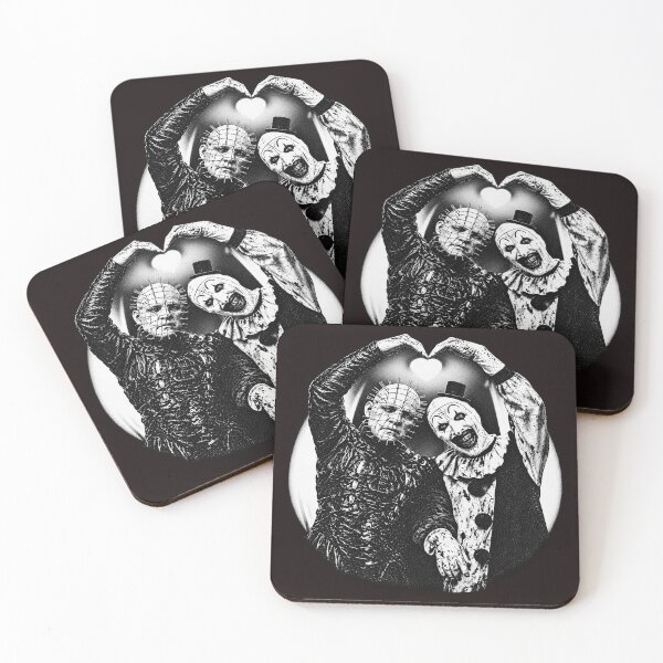 Item preview, Pinhead And Art The Clown Heart Sign Horror Mashup designed and sold by DYALEEZ-XCR.