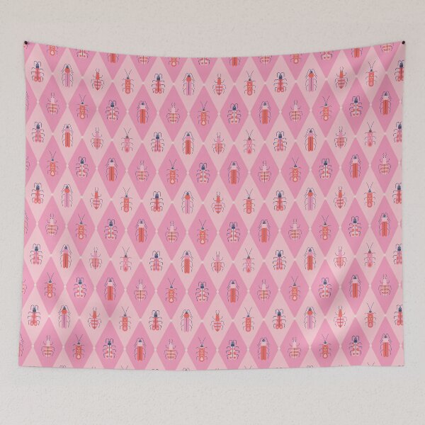 Item preview, Pink Diamond Retro Bugs and Beetles designed and sold by verodika.