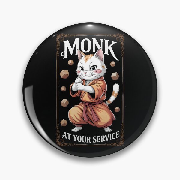 Item preview, Monk RPG class cat monk designed and sold by Boardgameo.