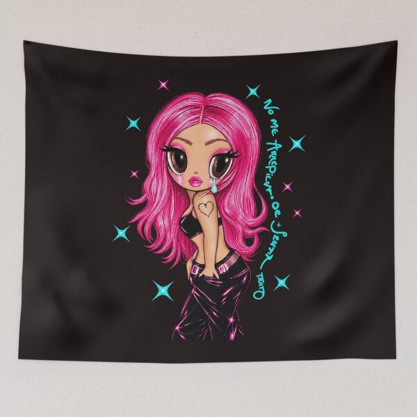 Item preview, Karol-G Inspired No Me Arrepiento De Este Trato Pink Hair Chibi designed and sold by DYALEEZ-XCR.