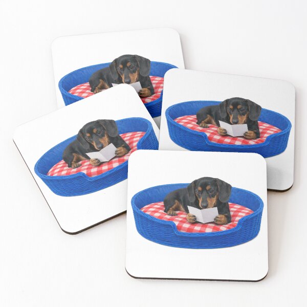 Item preview, Dally Dachshund Reading Rémi's Special Note  designed and sold by GwynfydThinking.