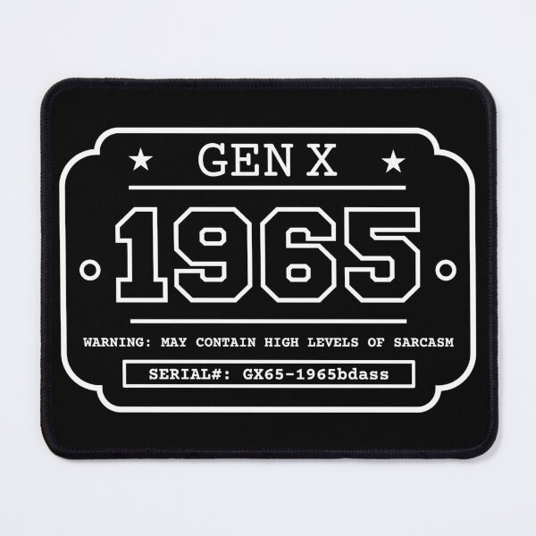 Item preview, 1965 GEN X Badge Vintage Industrial Label Generation X Design Retro Birthday Year designed and sold by HYPNK.