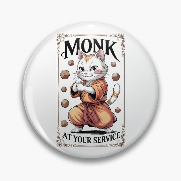 Item preview, Monk RPG class cat monk designed and sold by Boardgameo.