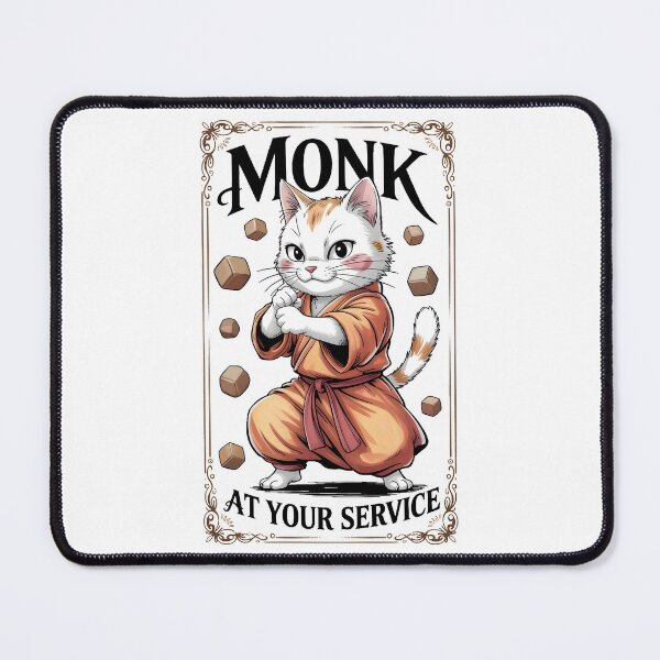 Item preview, Monk RPG class cat monk designed and sold by Boardgameo.