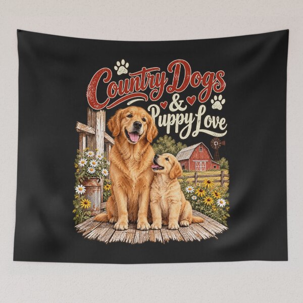 Item preview, Country Dogs & Puppy Love designed and sold by PawPlanetPro.