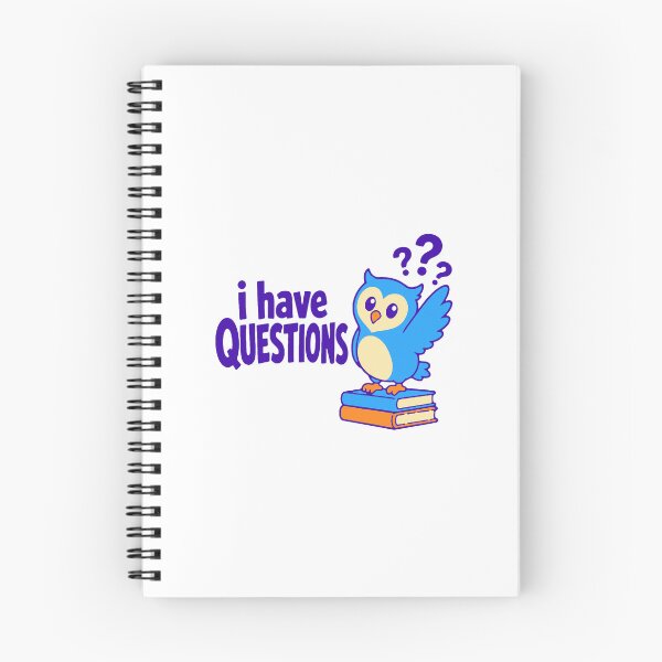 Item preview, I have questions - funny curious owl sarcastic humor gift designed and sold by GagShots.