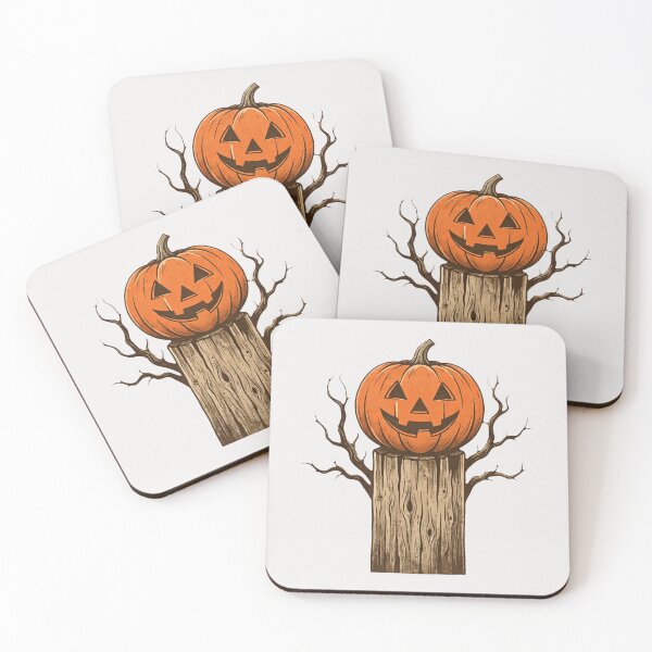 Item preview, Jack-O'-Lantern on Old Stump | Rustic Halloween Art designed and sold by urmoments.